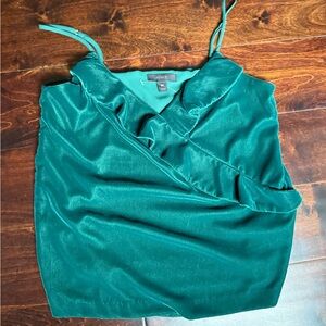 Jcrew green velvet cami lined - NWOT sz 00